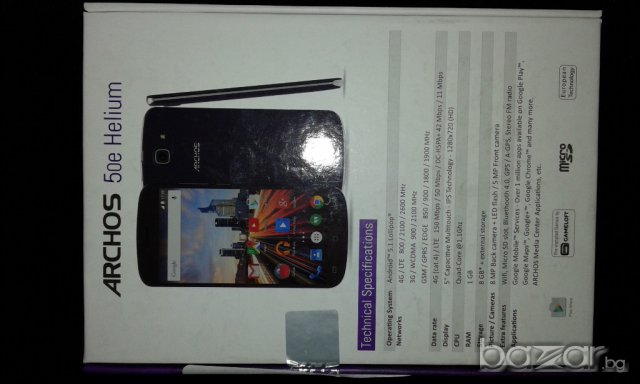 Смартфон ARCHOS 50e Helium 4G, 8GB, 8MPa, 5MPa - нов с гаранция!, снимка 4 - Други - 18110098