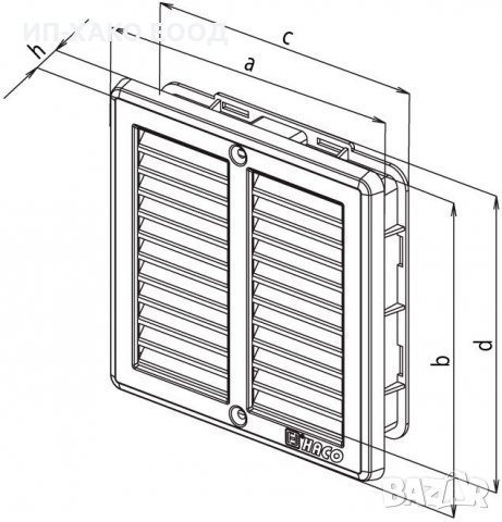 ВЕНТИЛАЦИОННА РЕШЕТКА С МОНТАЖНА РАМКА И МРЕЖА ПРОТИВ НАСЕКОМИ, снимка 4 - Строителни материали - 22199300