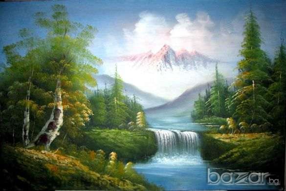 -20 %Kартини  90 х 120 см.рамкирани рисувани с маслени бои върху платно ,бартер за лаптоп