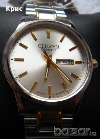 Нов ръчен часовник Цитизен, златни елементи, Citizen Watch BF0614-90A, еластична верижка, снимка 10 - Мъжки - 9068336
