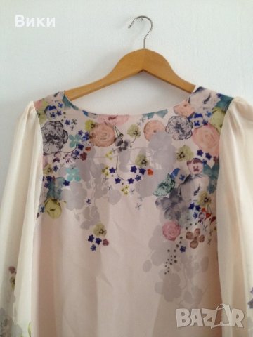 Красива блуза на цветя, снимка 2 - Блузи с дълъг ръкав и пуловери - 22526486