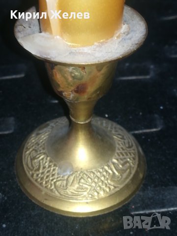 Малък бронзов свещнкк-8501, снимка 3 - Декорация за дома - 25923636