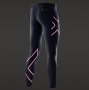 2XU Womens Compression Tights Black- Pink, снимка 2