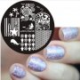 кръгъл AP-23 Морски Русалка  Шаблон за щампа печати за нокти плочка за печат на нокти 