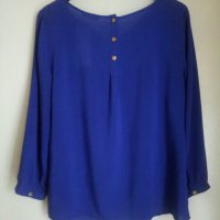 Нова блуза в кралско синьо, снимка 2 - Тениски - 20192089