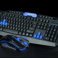 Геймърска клавиатура + мишка Wireless bluetooth 2,4Ghz , снимка 1 - Клавиатури и мишки - 15052087