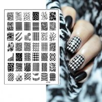 огромен Шаблон за щампа печати за нокти плочка XY14 номер, снимка 1 - Продукти за маникюр - 14578157