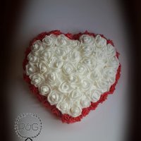 Сърце от рози - уникален бутиков подарък , снимка 3 - Подаръци за жени - 24331817