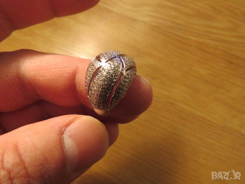 Красив дизайнерски дамски сребърен пръстен - бъди бляскава, прекрастна и пленителна сребро, снимка 1