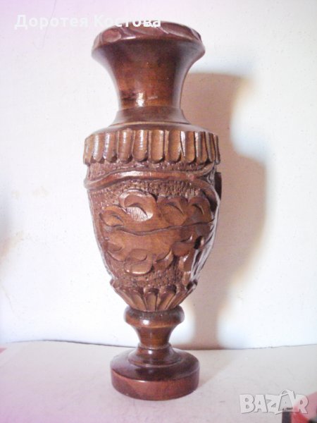 Стара ваза дърворезба 4, снимка 1