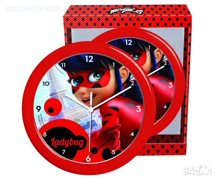 Детски стенен часовник Калинката и черния котарак. НА ЕДРО! DARENLAND, снимка 1