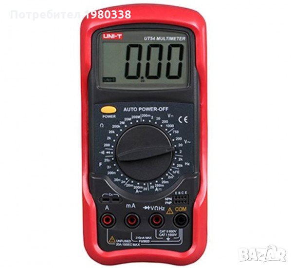 Мултицет със зумер UT-54 VAC/VDC | AAC/ADC | OHM | F | Hz, снимка 1