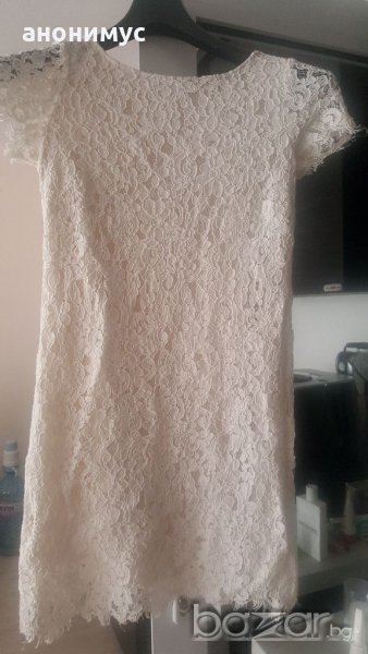 Дантелена рокля в екрю Zara, снимка 1