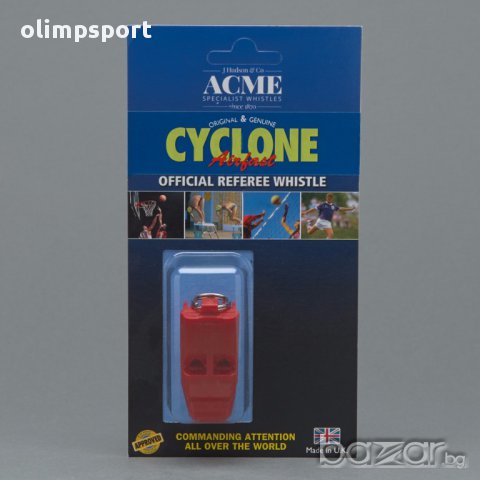 Реферска свирка ACME Cyclone 888, Оранжев нова, снимка 2 - Спортна екипировка - 17840179