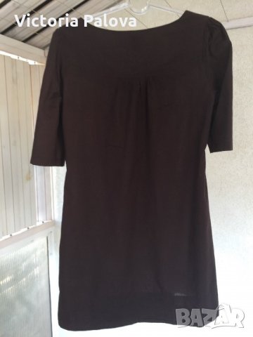 Нежна спортна блуза, памук,шоколад, снимка 2 - Туники - 22718773