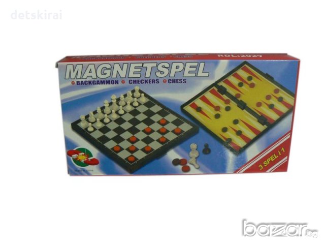 Магнитен шах - 3в1, снимка 1 - Шах и табла - 20314434