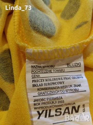 Дам.туника-блуза-"YILSAN"-/вискоза+ликра/-патеш.жълта с точки. Закупена от Италия., снимка 7 - Туники - 22002083