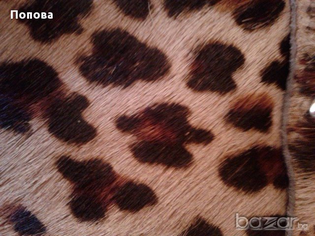 ' DEPECHE ''   естествена кожа с косъм с животински принт, снимка 2 - Колани - 16398191