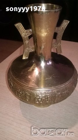 Масивна и красива ваза-21х15см-внос швеицария, снимка 8 - Антикварни и старинни предмети - 16843994