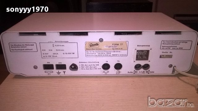 Graetz form77-stereo receiver-made in west germany-внос швеицария, снимка 14 - Ресийвъри, усилватели, смесителни пултове - 17046045