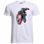 Мъжка Тениска Captain America Superhero, снимка 1 - Тениски - 21023080