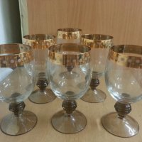  руски кристални чаши с златен кант , снимка 11 - Антикварни и старинни предмети - 25718493