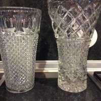 Голяма красива стъклена ваза-2модела, снимка 1 - Вази - 24265747
