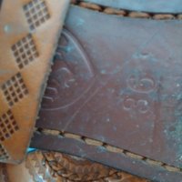 Рокерски, мото кафяви ботуши, естествена кожа, 36/37, снимка 3 - Дамски ботуши - 19531072
