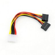 Нов 4 Pin IDE Molex за 2 от 15 Pin Serial ATA SATA HDD захранващ кабел букса букси за компютър , снимка 4 - Кабели и адаптери - 17339098