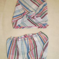 Бебешки комплект от 3 части за момиченце -рокля, гащички,забрдадка, снимка 3 - Комплекти за бебе - 10660252