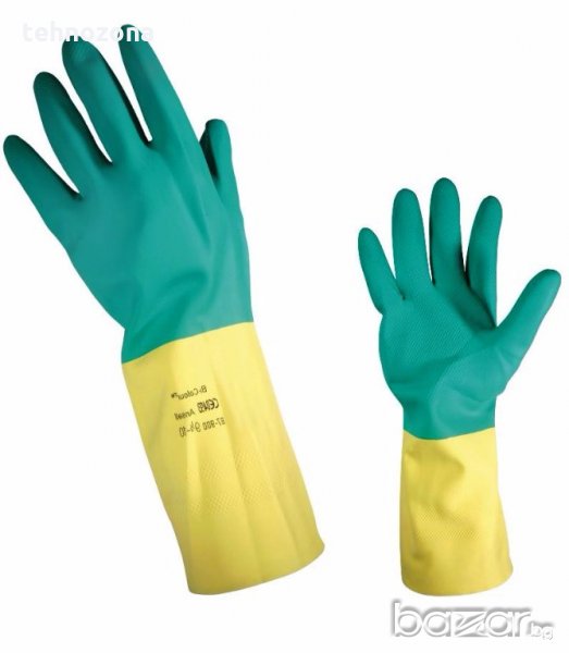Работни ръкавици,латекс-неопрен Bi- Colour, снимка 1