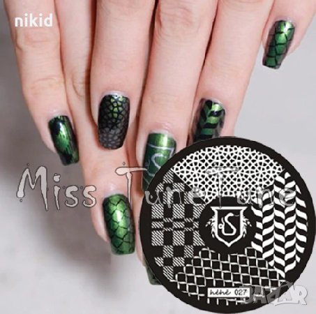 hehe 027 кръгла плочка / щампа шаблон за печат на нокти , снимка 1