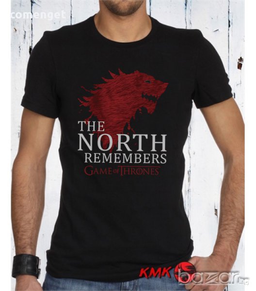 NEW! Мъжки и дамски тениски GAME OF THRONES ИГРА НА ТРОНОВЕ NORTH REMEMBERS! Поръчай с твоя идея!, снимка 1