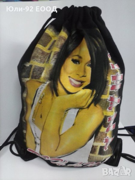 Голяма спортна торба/раница/ с  принт  Риана или Джъстин Бийбър, снимка 1