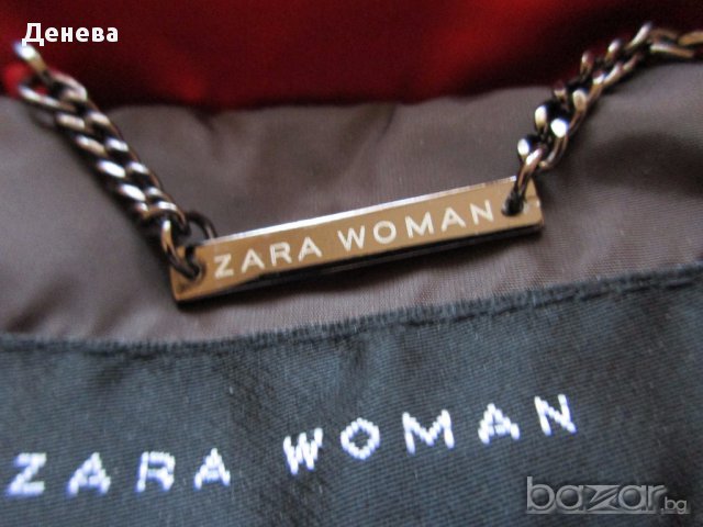 ЗИМНО ЯКЕ С ПУХ на ZARA /цвят червен/, снимка 5 - Якета - 13012737