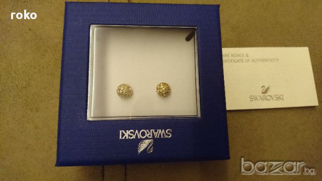Обици Сваровски, снимка 2 - Обеци - 16245274