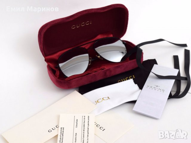 Слънчеви очила Gucci Gray, снимка 2 - Слънчеви и диоптрични очила - 24790807