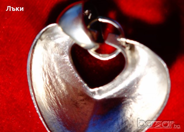 Сребърна висулка сърце., снимка 3 - Колиета, медальони, синджири - 19272850
