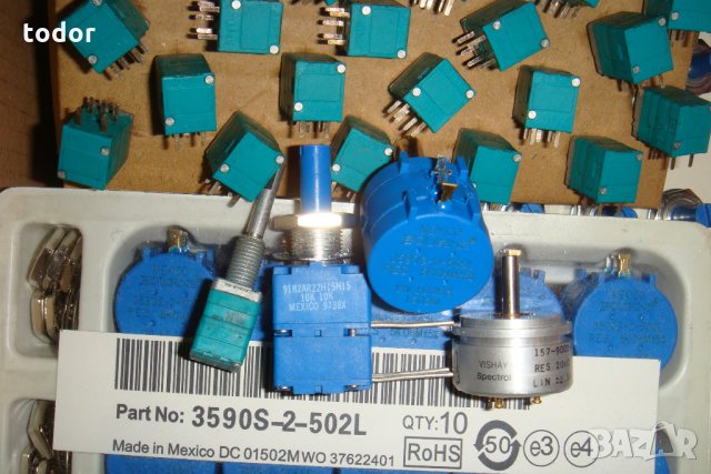 Прецизен потенциометър Bourns и Vishay - 5k, 10к, 20k многооборотен , снимка 4 - Друга електроника - 21665463