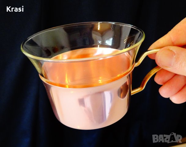 Немска медна чаша,термостъкло. , снимка 4 - Чаши - 24815443