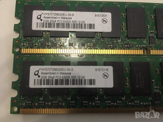 маркови памети Infineon 2х2gb DDR2, снимка 2 - RAM памет - 23625511