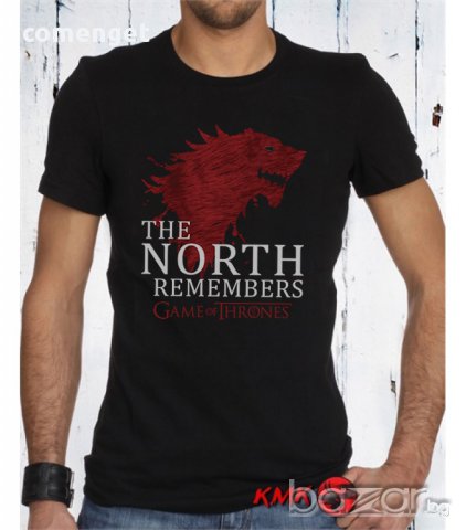 NEW! Мъжки и дамски тениски GAME OF THRONES ИГРА НА ТРОНОВЕ NORTH  REMEMBERS! Поръчай с твоя идея! в Тениски в гр. Стара Загора - ID17938718 —  Bazar.bg