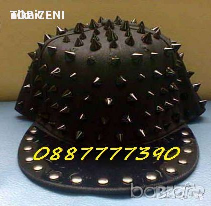 -40%Рапърска УНИСЕКС шапка с ОРИГИНАЛНИ значки/шипове и капси бъди ХИП ХОП!!!19,88лв , снимка 10 - Шапки - 25133723