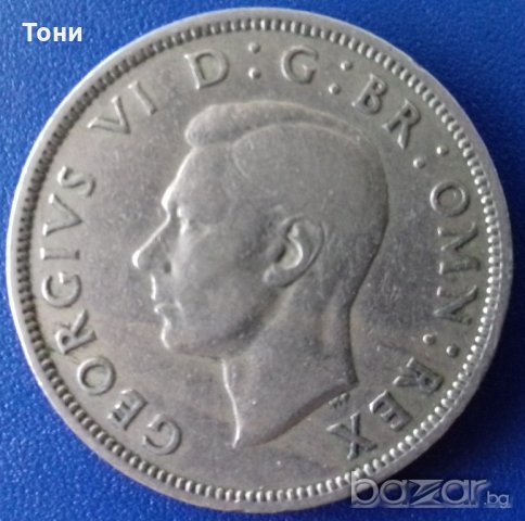 Монета Великобритания - 2 Шилинга 1947 г. (2) Крал Джордж VI, снимка 2 - Нумизматика и бонистика - 20963814