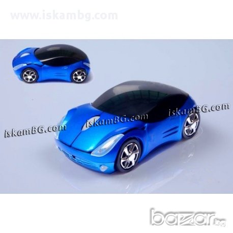Мишка под формата на кола - Синя код ФЕРАРИ-синя, снимка 1 - Клавиатури и мишки - 13474475