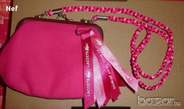 Нова чанта, портмоне Lacoste Touch of pink, оригинал, снимка 6 - Чанти - 11335184