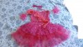 Нов наличен костюм за танци, балет или просто за повод, с паети и тюл в бомбонено розово 