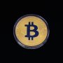 Биткойн / Bitcoin - Златиста с синя буква, снимка 1