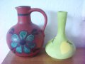 Стари глинени съдове - стомна и ваза, снимка 1 - Антикварни и старинни предмети - 10400760