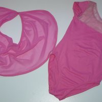 Трико розово, къс ръкав, с поличка с копче – 32 размер, 8-10години, снимка 3 - Детски рокли и поли - 22795587
